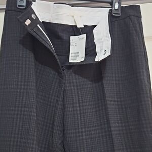 H&M Black Subtle Plaid Dress Pants